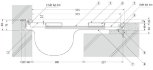 NẮP KHE CO GIÃN AX23-300G (Tường ngoài và tường ngoài)