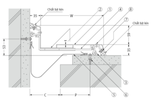 NẮP KHE CO GIÃN AX23A (Tường ngoài và tường ngoài)