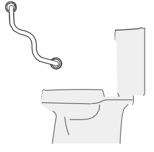 Tay vịn hỗ trợ đứng lên ngồi xuống Dài 530mm