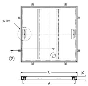 Nắp bể âm sàn MSXS-M