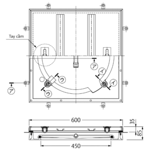 Nắp bể âm sàn MSXW-M