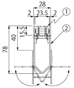 Rãnh thoát nước chữ V rộng 28mm2